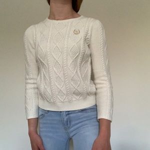 Girls’ White knitted Janie and Jack Sweater